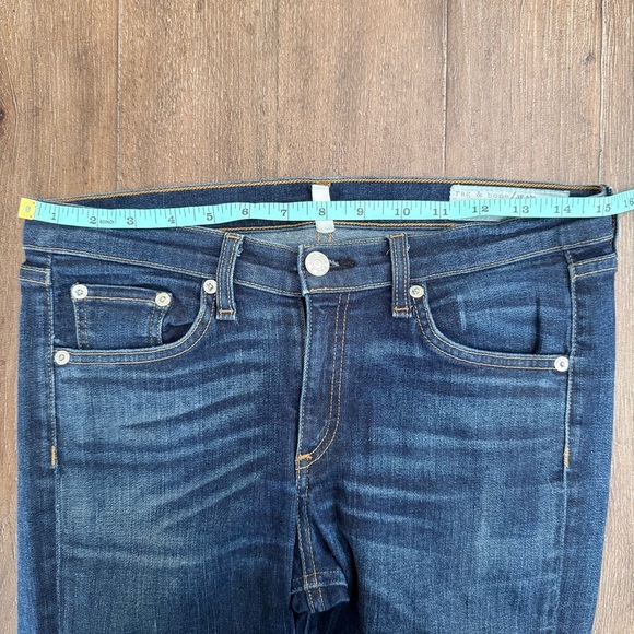 Rag & Bone Skinny Jean Women’s 29 Blue Mid Rise Long - Picture 7 of 12